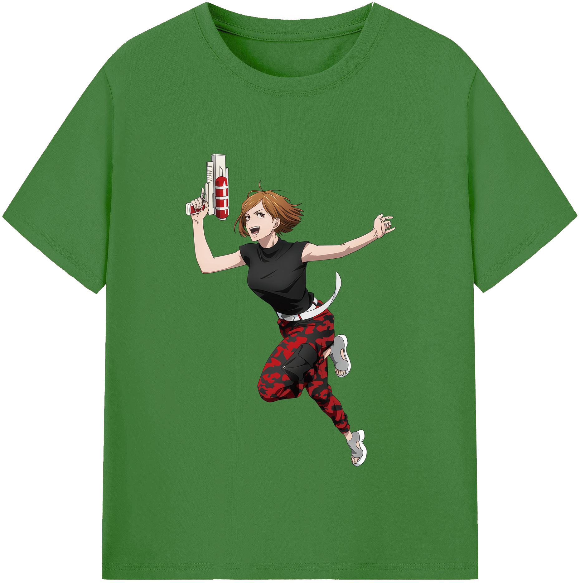 （画像用） 呪術廻戦 Jujutsu Kaisen レディースカジュアルプリントTシャツ（綿100％）